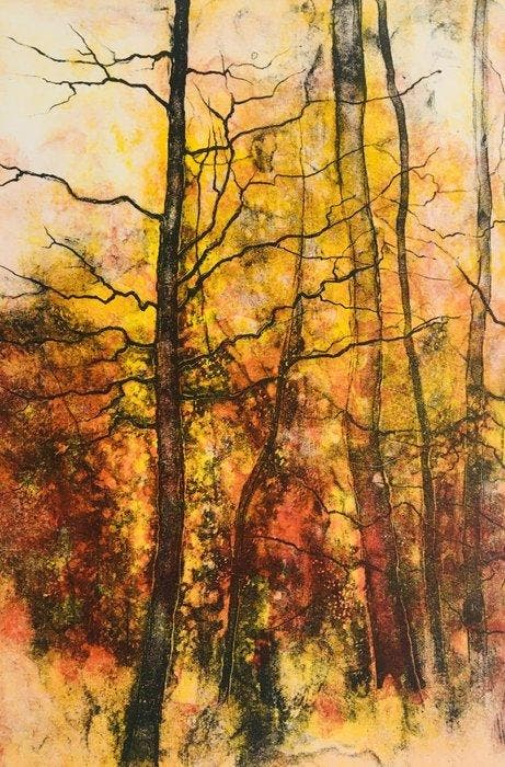 Bernard Gantner (1928-2018) - Sous-bois - Lithographie, Antiquités & Art, Antiquités | Autres Antiquités