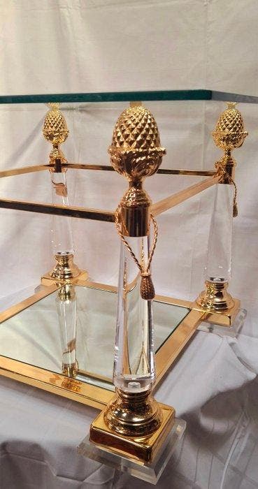 In style of Maison Charles - Salontafel - Glas, Kristal,, Antiek en Kunst, Curiosa en Brocante