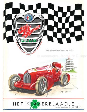 1999 ALFA ROMEO CLUB HET KLAVERBLAADJE 88 NEDERLANDS, Ophalen of Verzenden, Nieuw