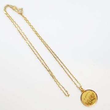 Collier avec pendentif - 18 carats Or jaune
