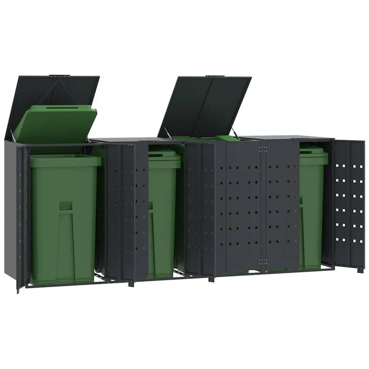 vidaXL Containerberging 4 containers 276x79x117 cm staal, Bricolage & Construction, Conteneurs, Envoi