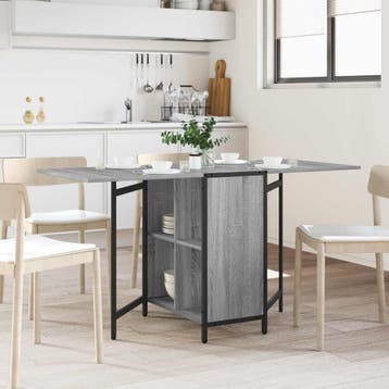 vidaXL Eettafel 144 x 60 x 75 cm Bewerkt hout Grijs Sonoma, Huis en Inrichting, Tafels | Eettafels, Verzenden, Nieuw