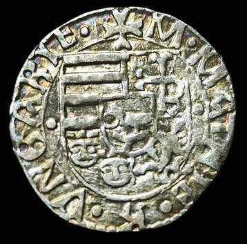 Hongarije, middeleeuws. Matthias Corvinus 1458-1490. Denar