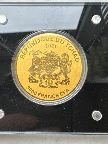 Tsjaad. 3000 Francs 2021 Napoleon Bonaparte, 1/200 Oz(.999), Postzegels en Munten, Munten | Europa | Niet-Euromunten