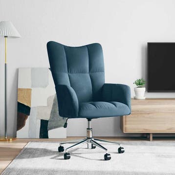 vidaXL Relaxstoel fluweel blauw, Verzenden, Nieuw
