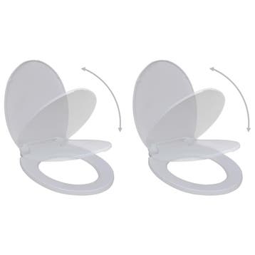 vidaXL Toiletbrillen met soft-close deksels 2 st kunststof, Verzenden, Nieuw