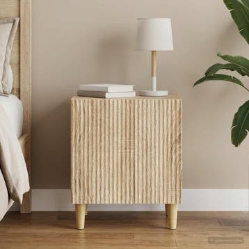 vidaXL Nachtkastje Sonoma Eiken 43 x 34,5 x 50 cm Bewerkt, Verzenden, Nieuw