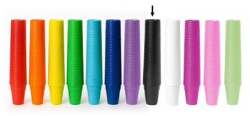 Set van 100 gekleurde feestbekers (zwart), Verzenden, Nieuw