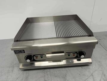 HCB RVS Grillplaat Bakplaat 1/2 Geribbelde bakplaat 60 cm, Ophalen of Verzenden