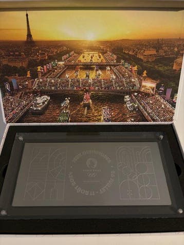 Gedenkplaat JO Parijs 2024 - Sportplaat - Aluminium, Nieuw