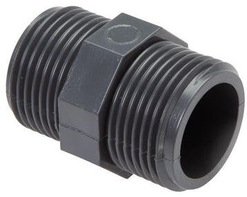 Mamelon double réducteur G1 1/2 PVC-U 16bar (224.8psi) EN, Verzenden