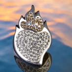 Zilver ring - Breedte: 18 mm- 19 g - (1)