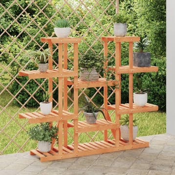 vidaXL Plantenstandaard 110x25x110,5 cm massief vurenhout, Verzenden