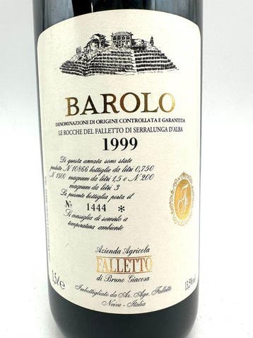 1999 Agricola Falletto di Bruno Giacosa, Le Rocche del, Nieuw