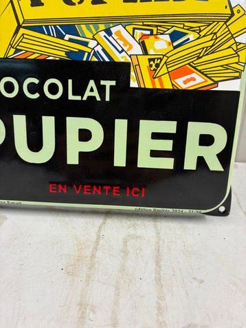 Chocolat Pupier – Emaille Thermometer – Franse, Antiek en Kunst