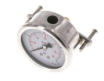 Manomètre à glycérine G1/4 raccord arrière 0 à 4 bar 63mm, Verzenden