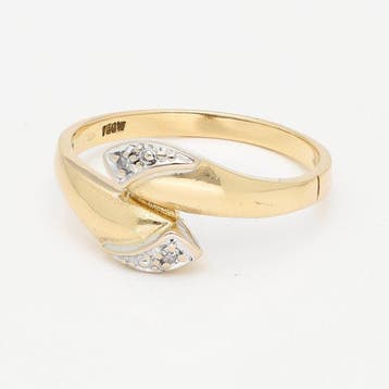 Bague - 18 carats Or jaune Diamant (Naturelle)