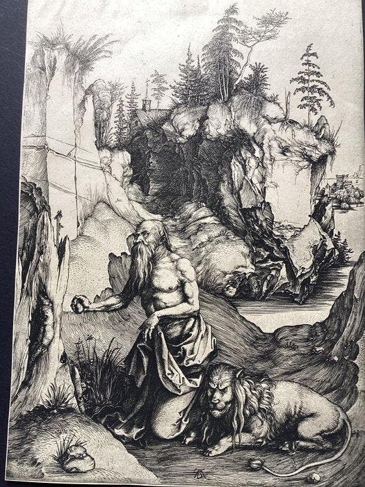 Albrecht Dürer (1571-1528), after - St, Jerome and his Lion, Antiquités & Art, Antiquités | Autres Antiquités