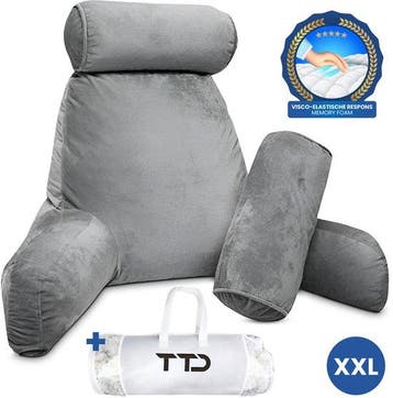 2dekans | TTD® Premium XXL Leeskussen met Nekrol - Bookseat, Ophalen of Verzenden, Nieuw