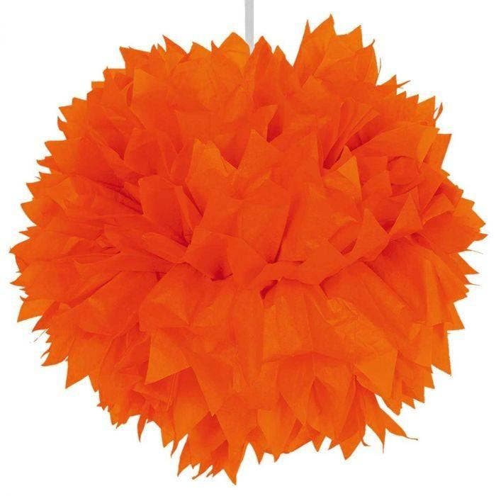 Pompon Oranje 30cm, Hobby en Vrije tijd, Feestartikelen, Nieuw, Verzenden