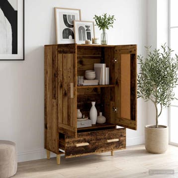 vidaXL Highboard Oud hout 70 x 31 x 115 cm Bewerkt hout, Verzenden