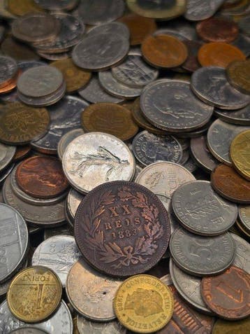 Wereld – Grote 3,1 kg muntenverzameling – Europa, VS &