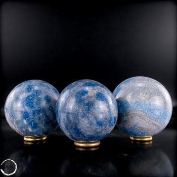 K2 Kugeln – Exclusief trio met helderblauwe, Antiek en Kunst