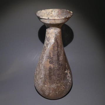 Oud-Romeins Glas Pot. Ø 18,5 cm. 1e - 2e eeuw n.Chr.