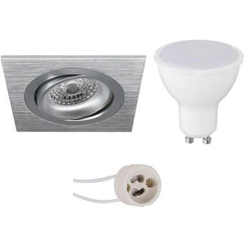 LED Spot Set 4W - Kantelbare Vierkante Witte Inbouwspot met, Verzenden, Nieuw