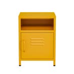 Lendo Online Nachtkastje Metaal 40x40x55 cm Geel, Verzenden