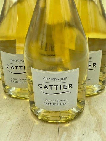 Cattier, Blanc de Blancs - Champagne 1er Cru - 6 Flessen, Verzamelen, Wijnen, Nieuw