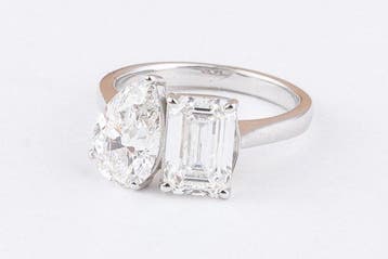 Ring - 18 karaat Witgoud - 3.14ct. tw. Diamant (Lab-grown) -, Nieuw