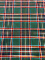 Exclusieve Schotse tartanstof, geverfd in garen,