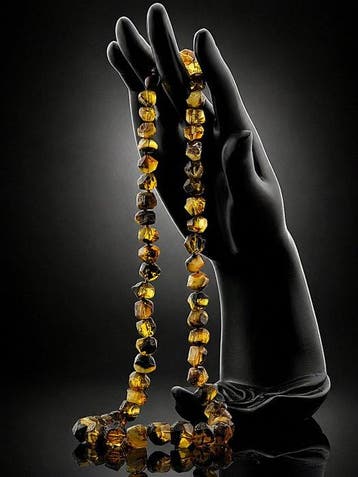 Collier en ambre balte véritable - Gemmes d’ambre miel -