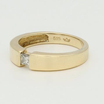 Sans prix de réserve - Bague - 14 carats Or jaune Diamant, Bijoux, Sacs & Beauté, Bagues
