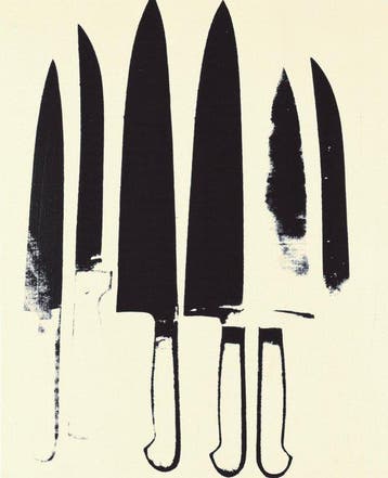 (After) Andy Warhol (1928-1987) - Knives (Cream & Black) -