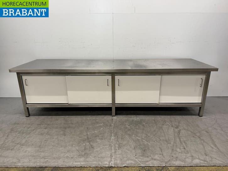 RVS Werkkast Kast 2 Schuifdeuren 240 x 70 x 65 cm Horeca, Zakelijke goederen, Horeca | Meubilair en Inrichting, Ophalen of Verzenden