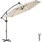 tectake Artemis-parasol, 360° draaibaar, LED-zonne-energie,, Verzenden, Nieuw
