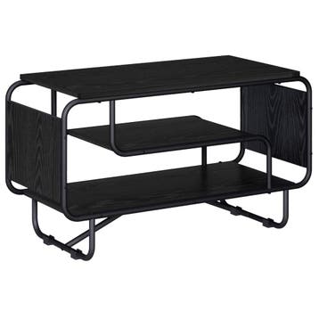 vidaXL TV Stand 80 x 36 x 45 cm Zwart eiken Bewerkt hout, Verzenden