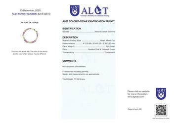 Sans prix de réserve - Collier Argent - Gemmes mixtes -, Handtassen en Accessoires, Kettingen, Nieuw