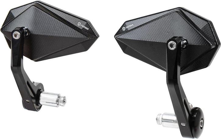 Motor Spiegels Zwart CNC | Tweede Kansje | OP = OP, Motos, Accessoires | Autre, Envoi