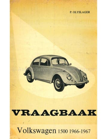 1966 - 1967 VOLKSWAGEN 1500 (KEVER) VRAAGBAAK NEDERLANDS