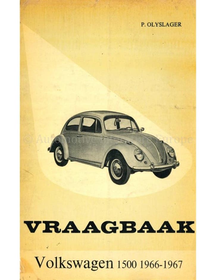 1966 - 1967 VOLKSWAGEN 1500 (KEVER) VRAAGBAAK NEDERLANDS, Auto diversen, Handleidingen en Instructieboekjes
