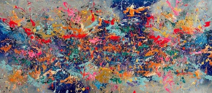 Ivanka Matiss - Summer rain N.14 XXL, Antiquités & Art, Art | Peinture | Moderne