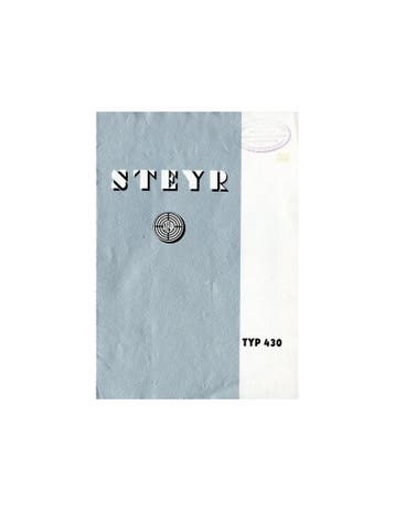 1933 STEYR TYP 430 BROCHURE DUITS
