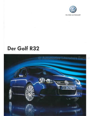 2006 VOLKSWAGEN GOLF R32 BROCHURE DUITS, Ophalen of Verzenden