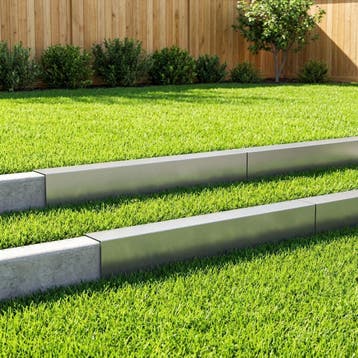 vidaXL Afdekprofiel voor tuinranden 10 st 100 x 20 x 15 cm, Verzenden