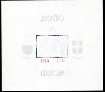 Belgique 1942 - Orval blokmet imprimé gothique inversé -
