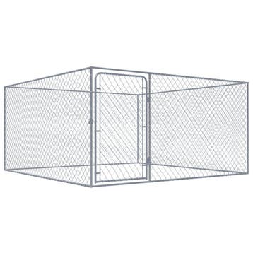 vidaXL Hondenkennel voor buiten 2x2x1 m gegalvaniseerd staal, Verzenden, Nieuw