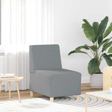 vidaXL Modulaire bank zonder armleuningen lichtgrijs 55 cm, Huis en Inrichting, Verzenden, Nieuw
